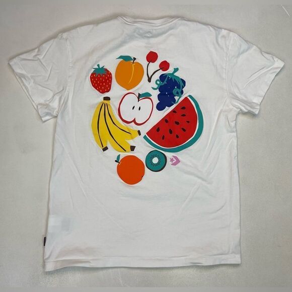 Converse Fruit Medley Graphic T-shirt Women Medium White Short Sleeve - Picture 1 of 7